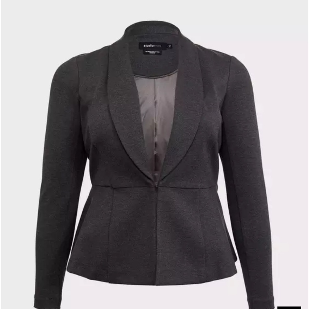 Studio Luxe Ponte Peplum Blazer